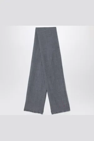 DESTIN White/black check wool scarf