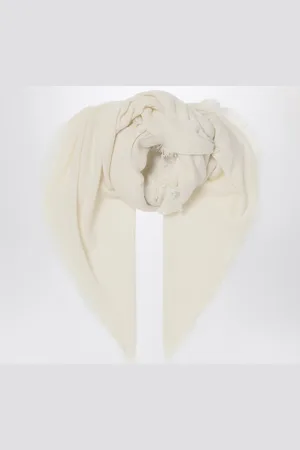 DESTIN White milk cashmere scarf