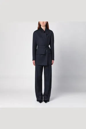 Bottega Veneta /blue mélange striped wool jacket