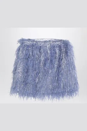 DOUUOD Giada skirt with fringes and lurex details