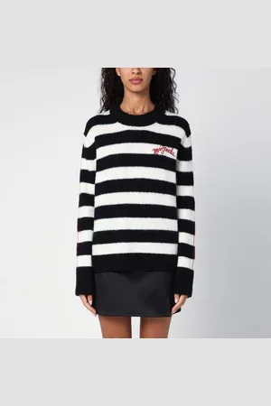 Marc Jacobs /white striped jumper in wool blend
