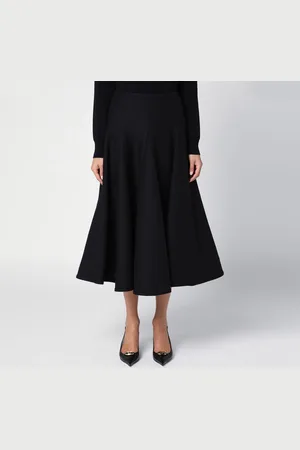 VALENTINO Silk flounced midi skirt
