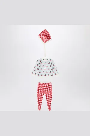 Bobo Choses Cherry three-piece set in cotton blend