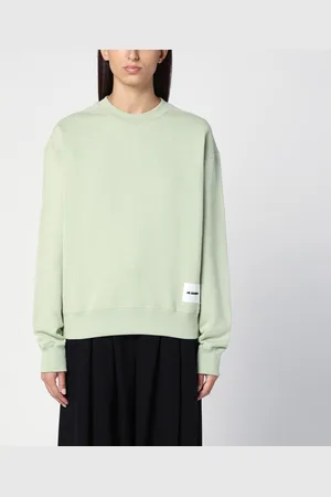 Jil Sander Apple green cotton crew-neck sweatshirt