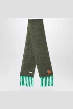 Loewe Khaki / mohair and wool scarf