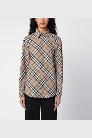 Burberry Check pattern wool blend shirt
