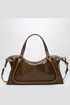 Chloé Paraty 24 bag in shiny bronze- leather