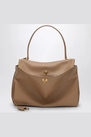 Balenciaga Smooth coffe milk calfskin Large Rodeo bag