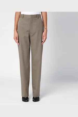 Loewe Khaki silk and cotton trousers
