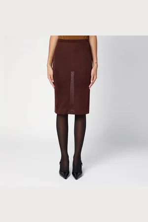 Saint Laurent Semi-transparent midi skirt