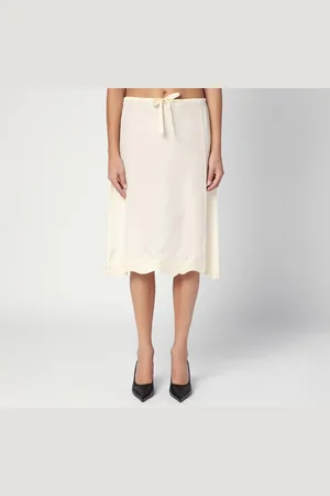Prada Ivory silk skirt
