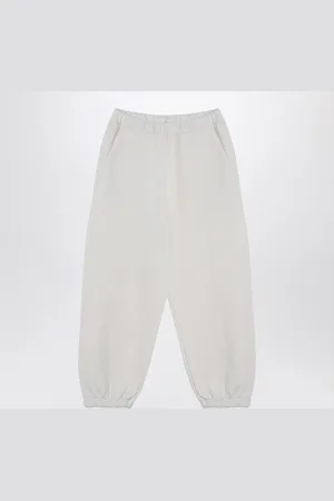 DOUUOD Ivory cotton-blend jogging trousers