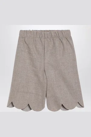 Il gufo Mud-coloured wide leg trousers