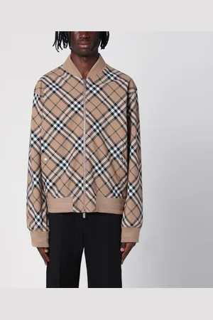 Burberry Check pattern zipped cardigan