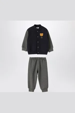 Il gufo Blue/black fleece suit