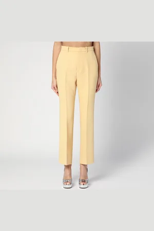 Gucci Cream coloured wool crêpe trousers