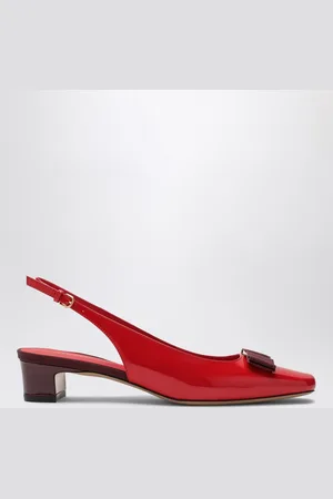 Salvatore Ferragamo Vara /burgundy slingback