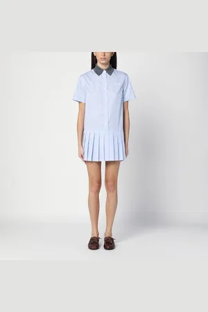 Miu Miu /white striped mini chemisier dress