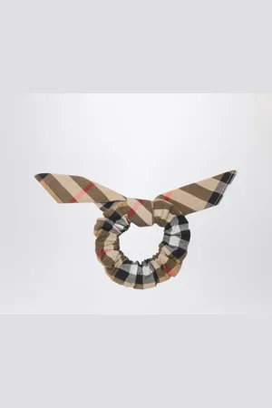 Burberry Check Pattern Cotton Scrunchies