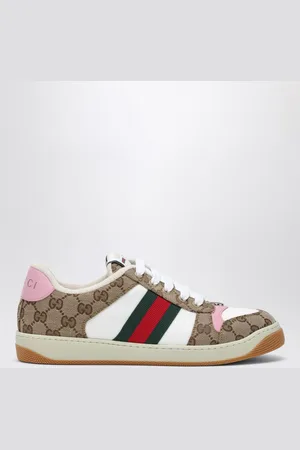 Gucci Screener trainer in GG fabric and pink leather
