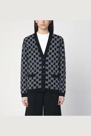 Gucci Reversible /white cardigan with GG pattern