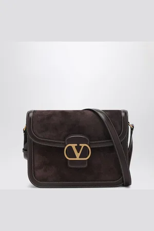 VALENTINO GARAVANI Dark leather and suede 9TO5 bag