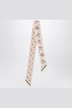 VALENTINO GARAVANI Thin silk scarf with floral pattern