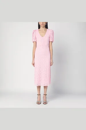 ROTATE Lace midi dress