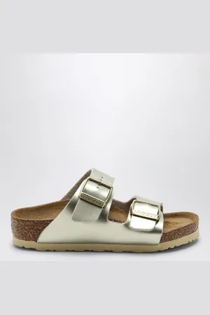 Birkenstock Slide Arizona Birko-Flor metallic gold