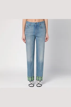 VALENTINO Faded jeans with jacquard background