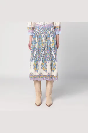 Etro Paisley print cotton midi skirt