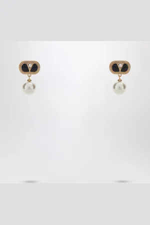 VALENTINO GARAVANI Oval earrings with Swarovski pearl