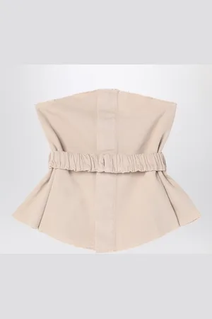 DOUUOD Denim top with belt