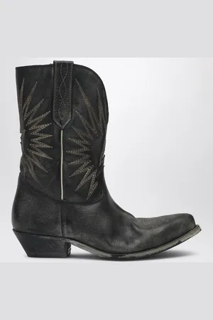 Golden Goose Wish Star vintage effect Texan boot