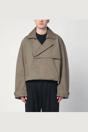 Entire Studios Cropped khaki cotton jacket