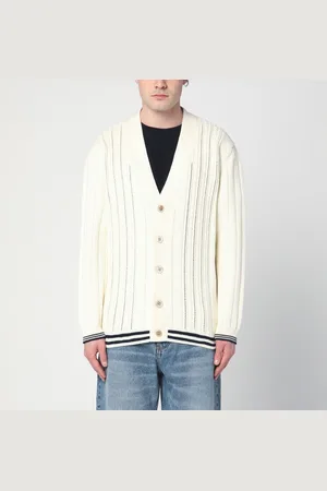 Golden Goose Ivory cotton perforated cardigan