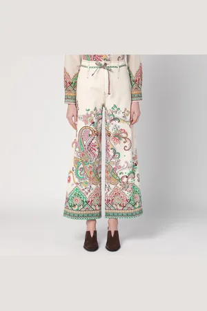 Etro Wide Paisley print trousers