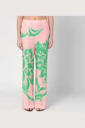 Etro Wide printed trousers in silk blend