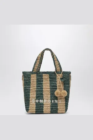BONPOINT Beige/ striped bag in raffia