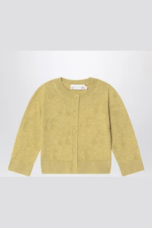 BONPOINT Pistachio cardigan in wool and cotton