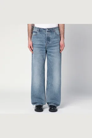 Ami Wide washed denim jeans
