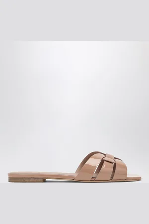 Saint Laurent Slide Nu Pieds 05 Tribute dark patent leather