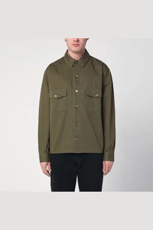 Saint Laurent Khaki cotton twill shirt