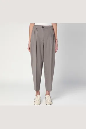 ERIKA CAVALLINI Dove-coloured wool-blend trousers