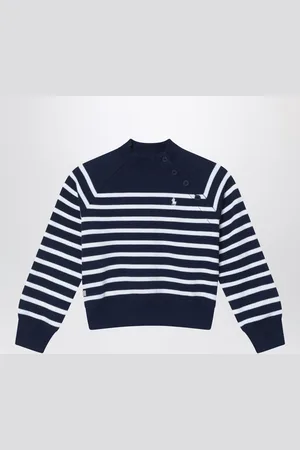 Ralph Lauren Navy sweatshirt with white stripes