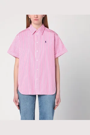 Ralph Lauren Oversized-fit shirt with pink stripes