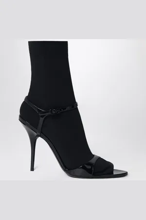 Balenciaga Avenue Sock sandal in patent leather and mesh