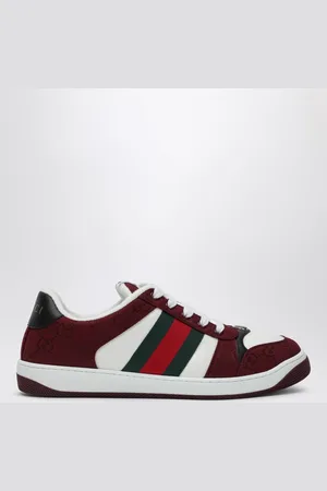Gucci Screener Sneakers in Rosso Ancora GG fabric