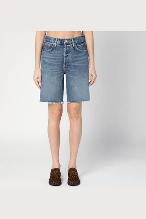 AGOLDE Raw-cut denim shorts