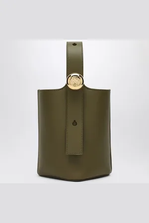 Loewe Olive calfskin Pebble Bucket small bag